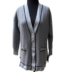 Sandro blue Cardigan Sweater V-Neck size 1 US size small